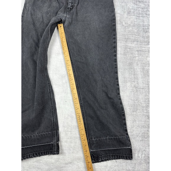Levis Jeans Mens 36x30 Black Denim Orange Tab Dark Wash Vtg 634 Relaxed Straight - Picture 8 of 14